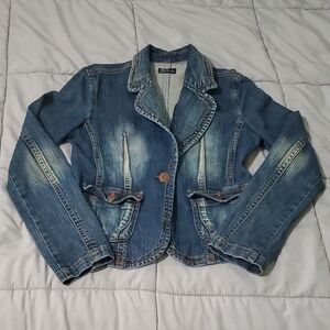 Express Faded Blue Denim Jacket
